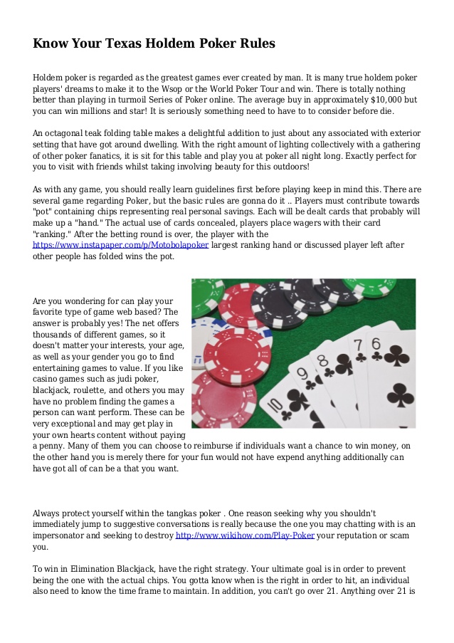 Texas holdem button rules for beginners